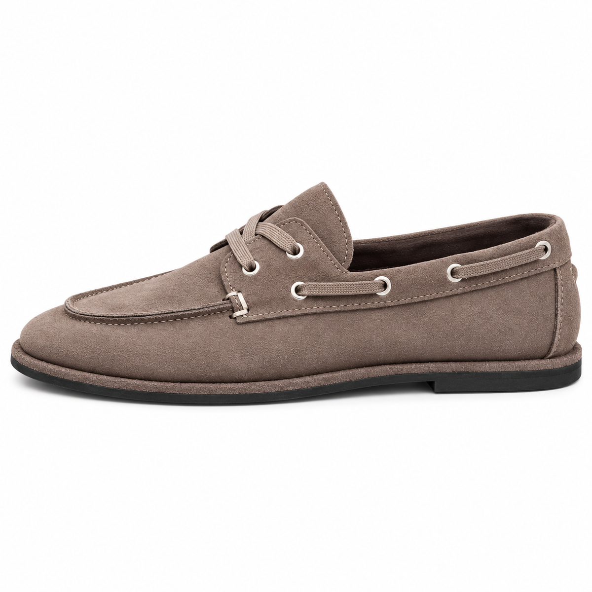 Mocassin Femme Bateau en Daim à Lacet