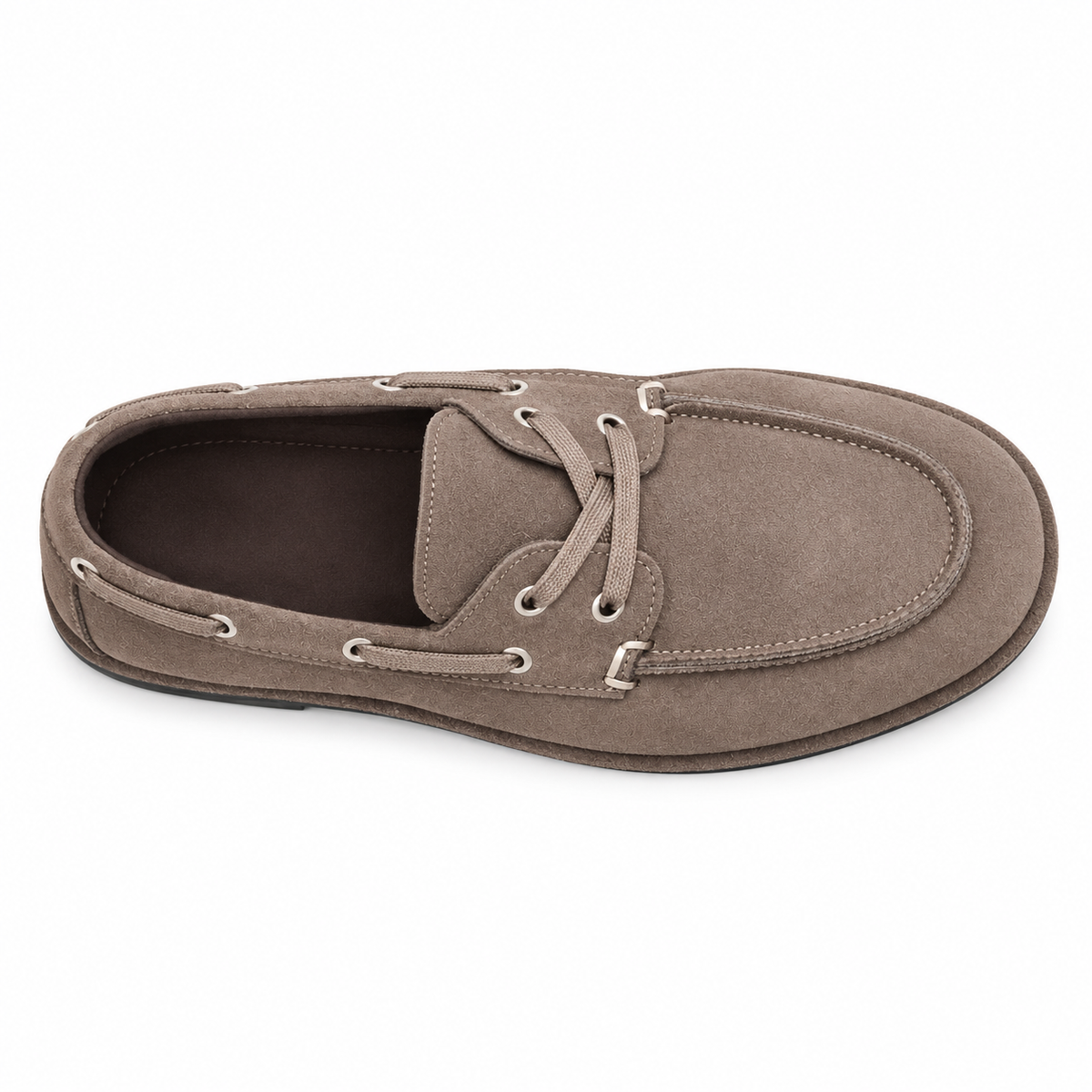 Mocassin Femme Bateau en Daim à Lacet