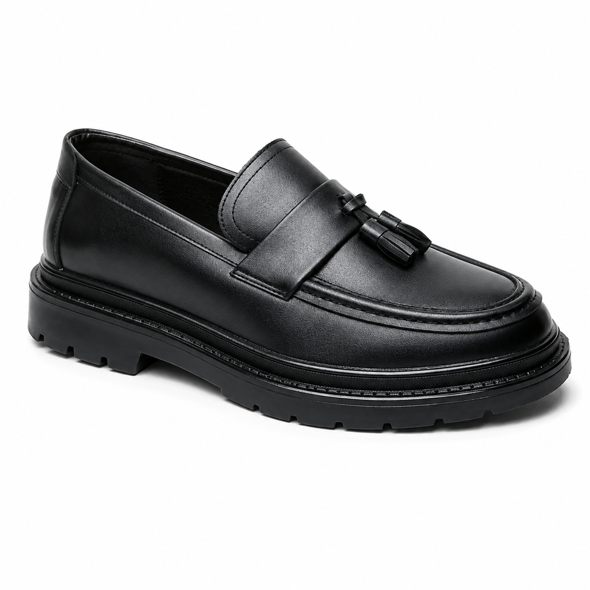 Mocassin Homme Pampilles Noir Mat