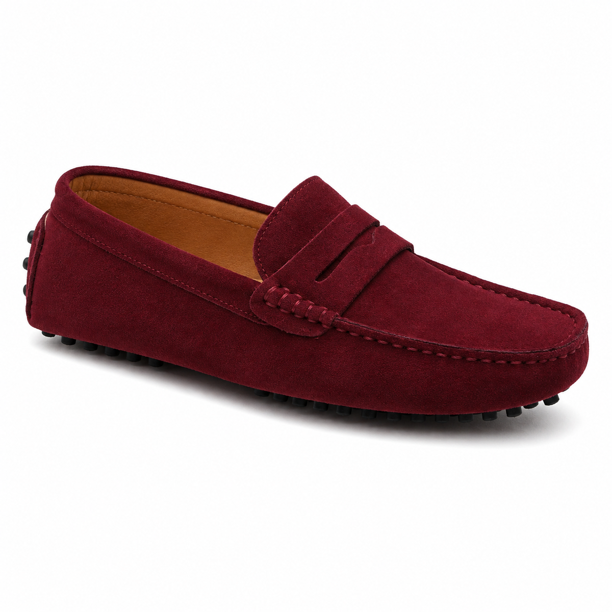 Mocassin Homme Daim Véritable à Bride