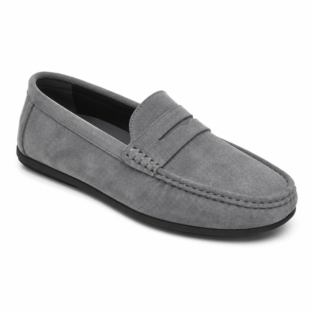 Mocassin Homme Suédine Semelle Noire