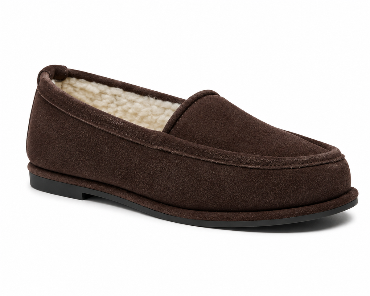 Mocassin Femme Daim Doublé Peluche