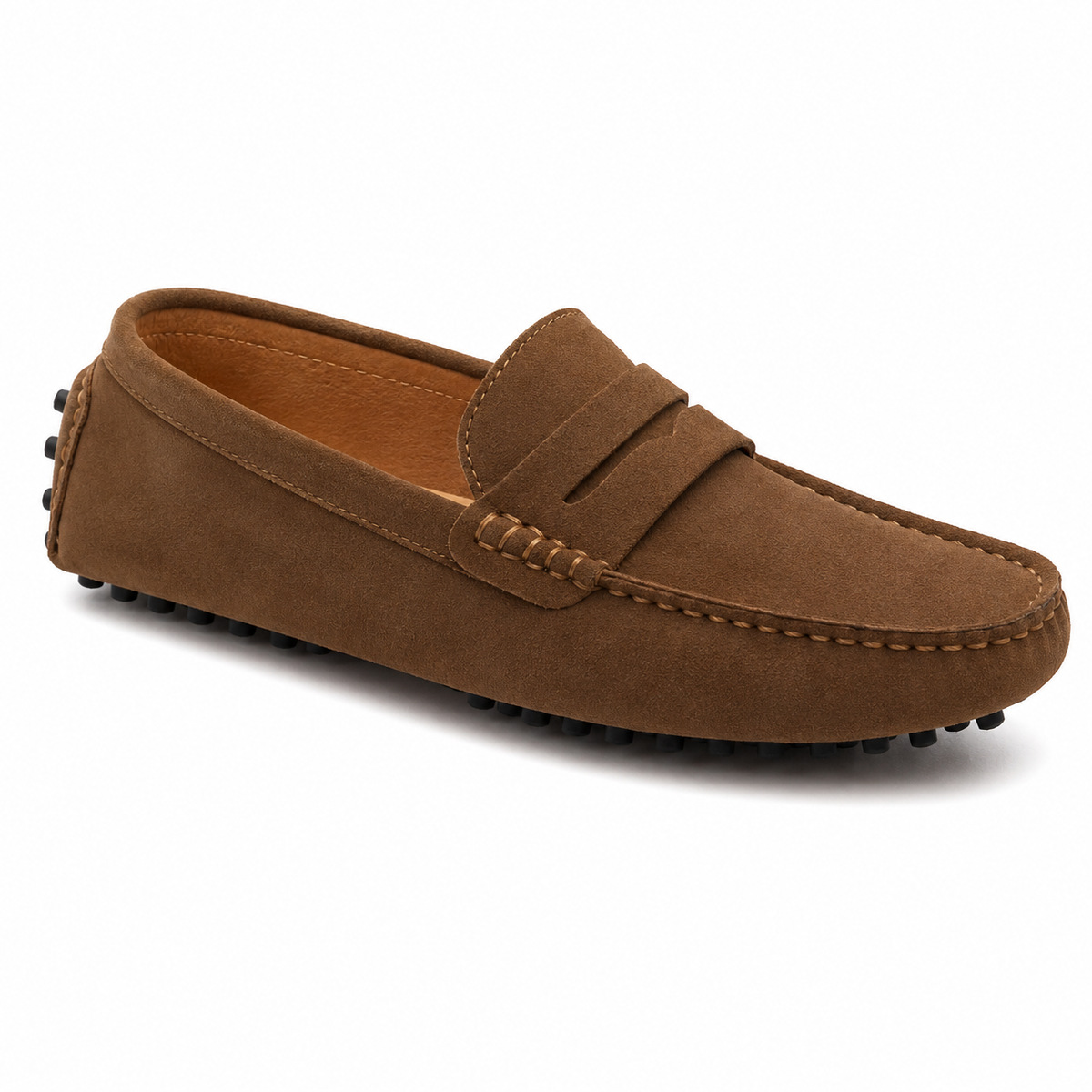 Mocassin Homme Daim Véritable à Bride