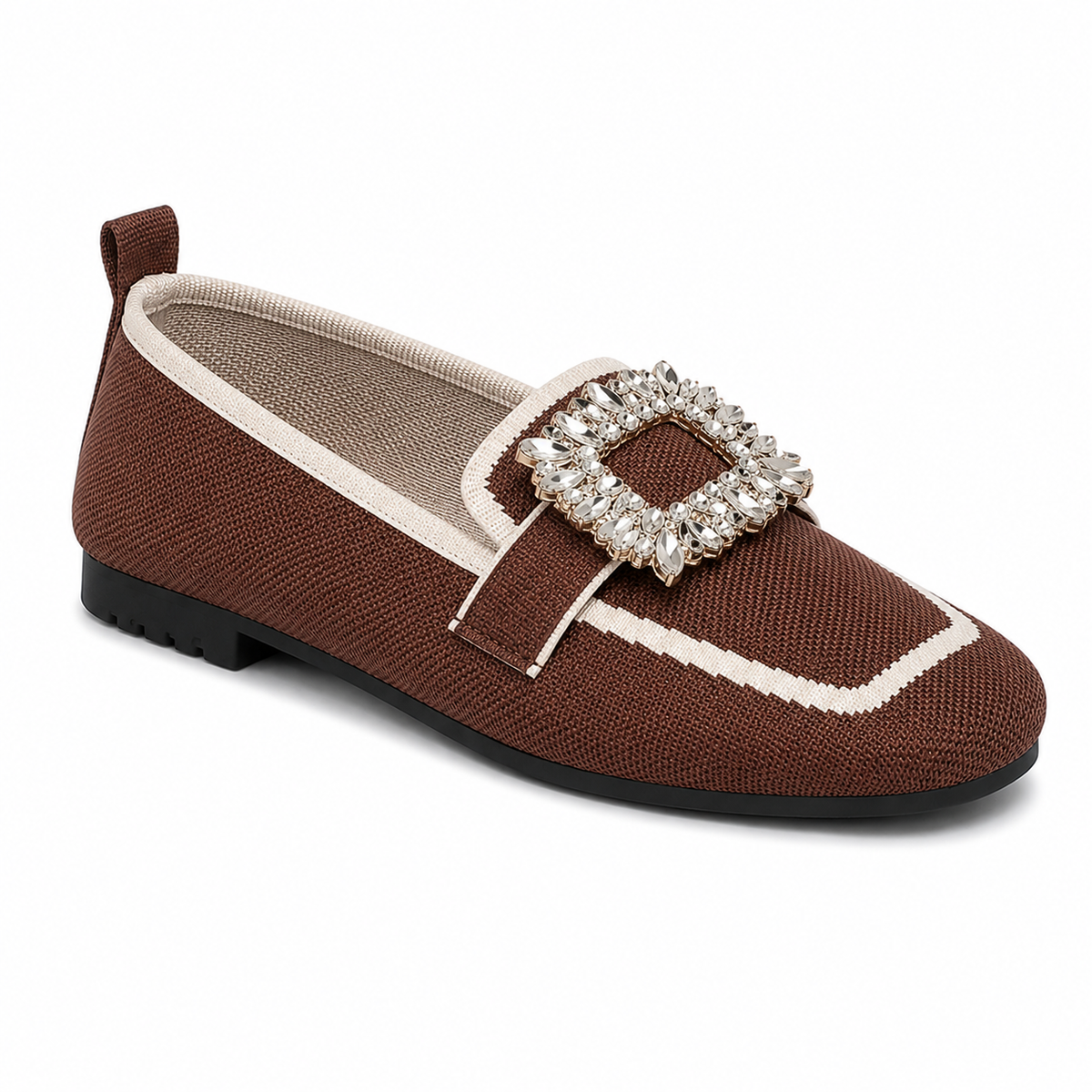 Mocassin Femme Toile Boucle Bijou