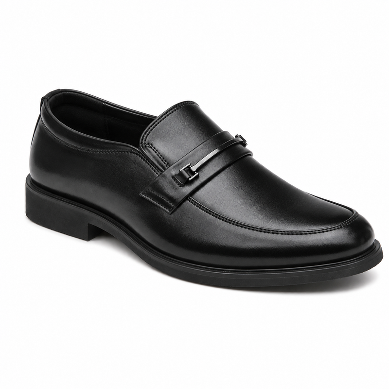 Mocassin Homme Cuir à Barrette Métallique