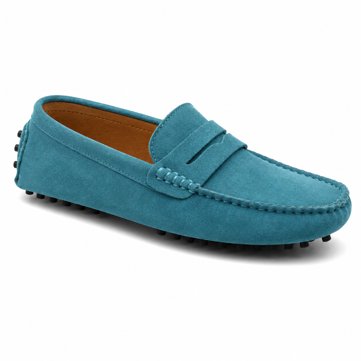 Mocassin Homme Daim Véritable à Bride
