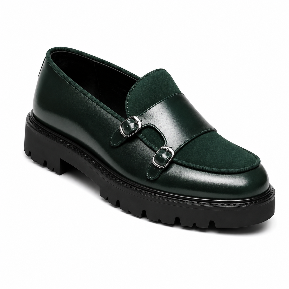 Mocassin Homme Double Boucle Semelle Crantée