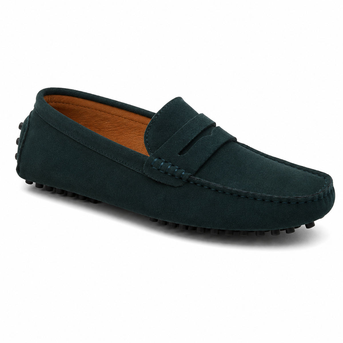 Mocassin Homme Daim Véritable à Bride