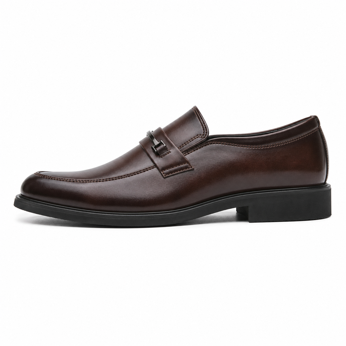 Mocassin Homme Cuir à Barrette Métallique