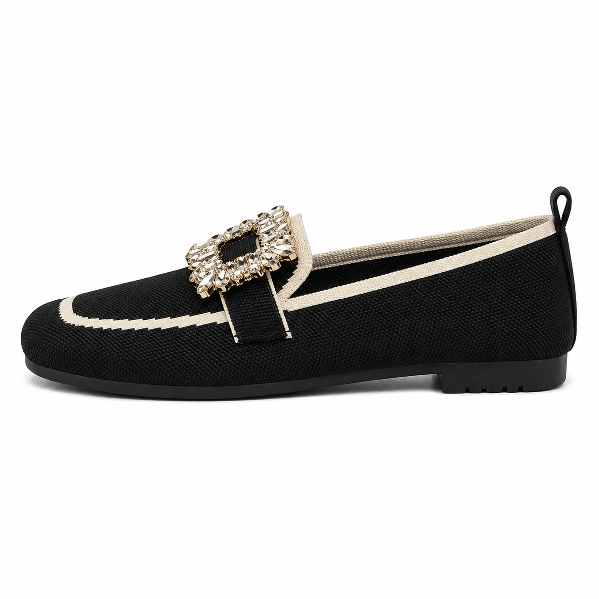 Mocassin Femme Toile Boucle Bijou