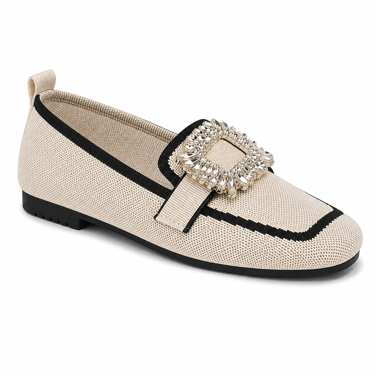 Mocassin Femme Toile Boucle Bijou