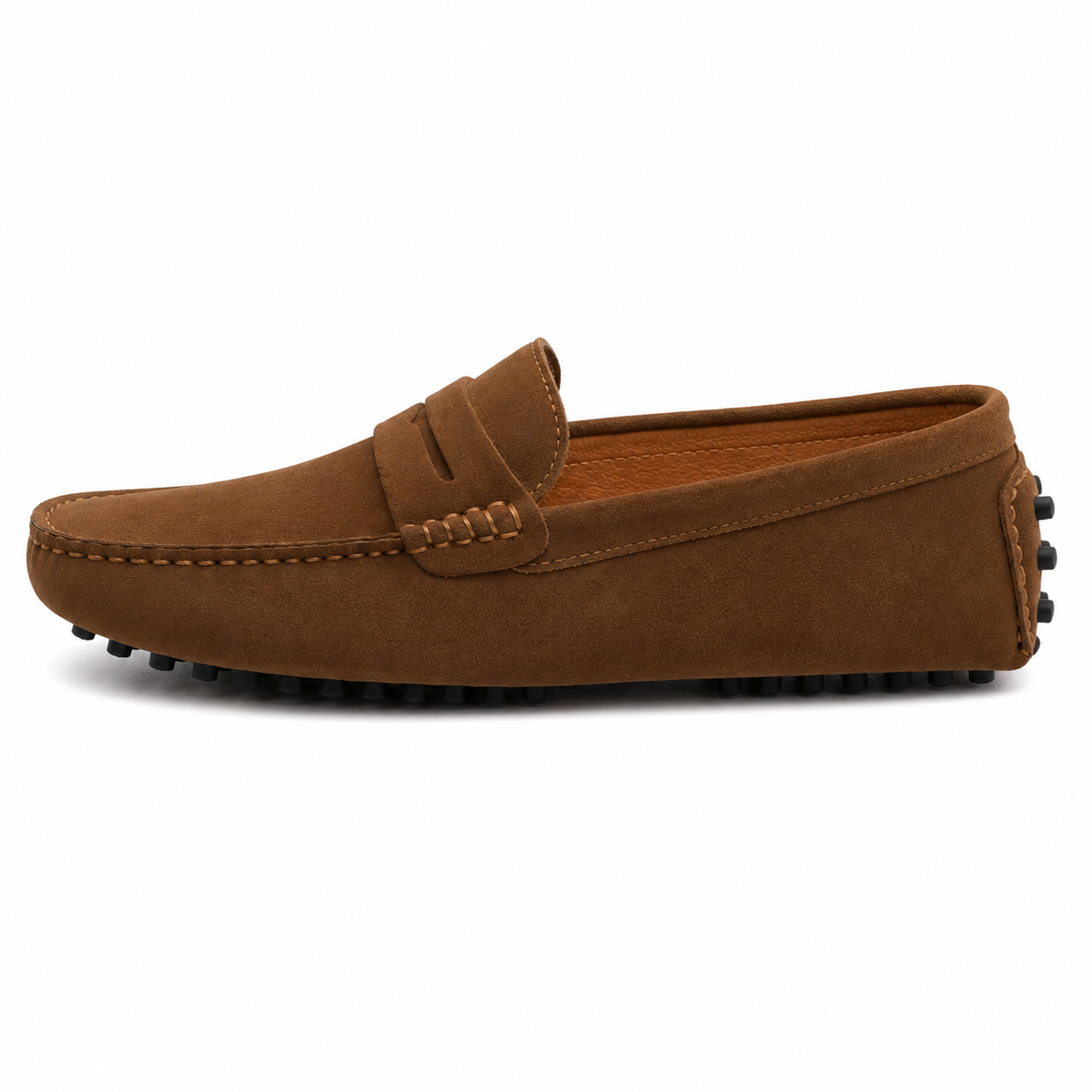 Mocassin Homme Daim Véritable à Bride
