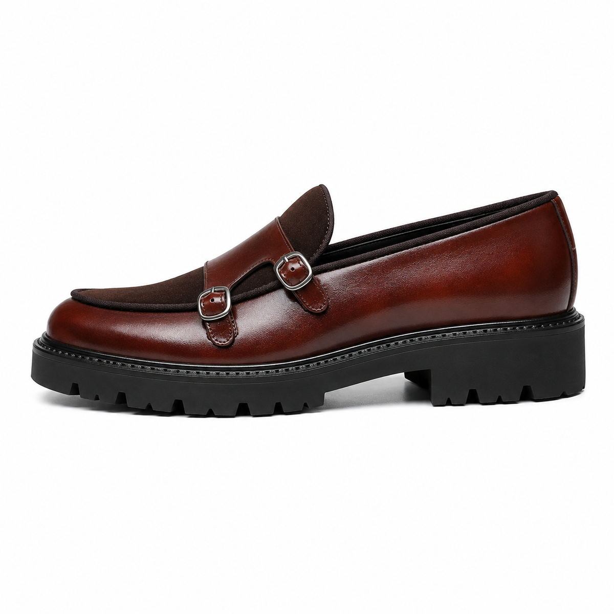 Mocassin Homme Double Boucle Semelle Crantée
