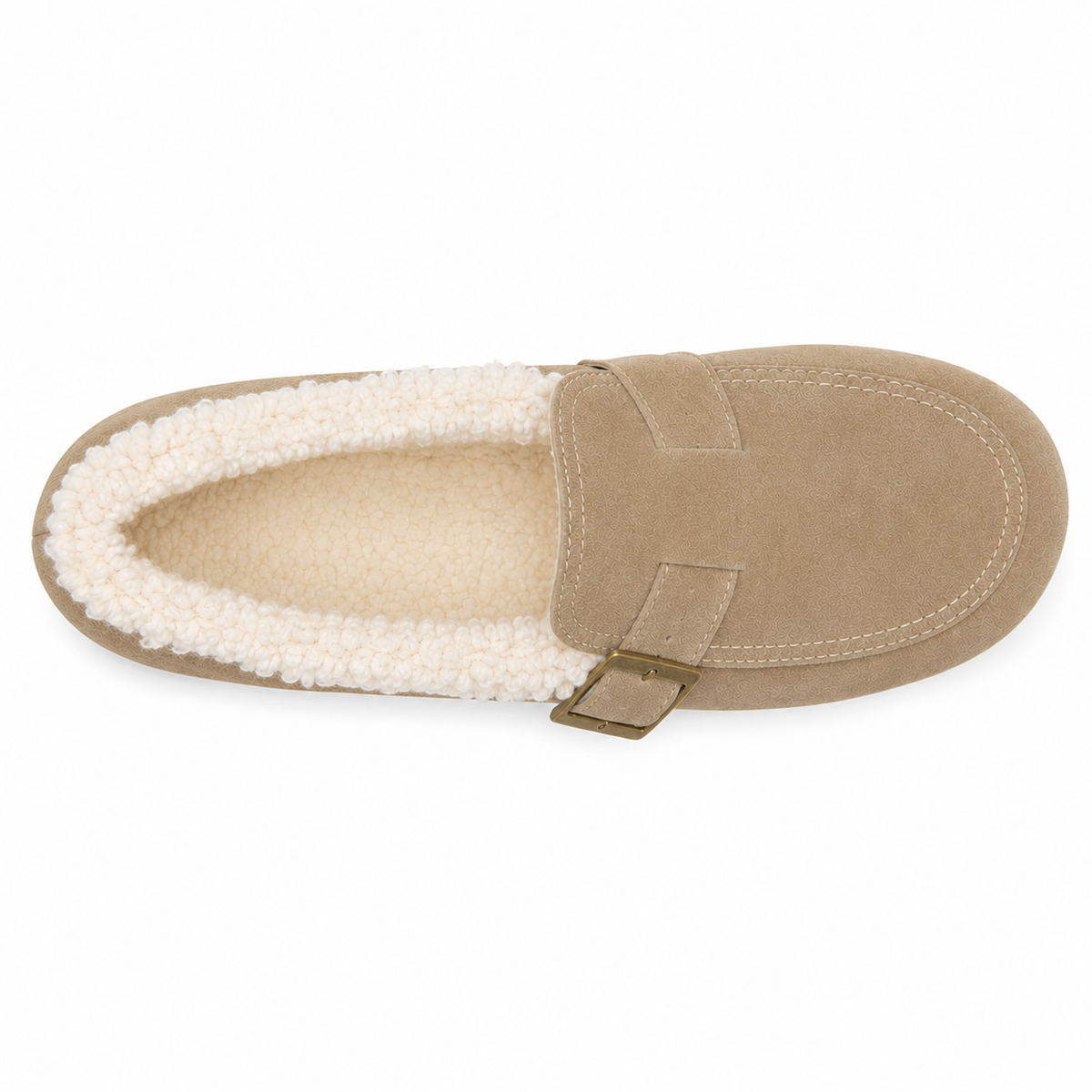 Mocassin Femme Fourré à Boucle