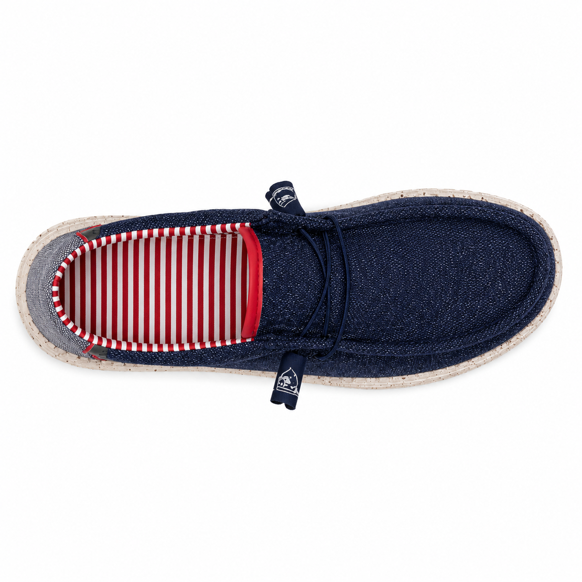 Mocassin Homme Toile Lacet Élastique