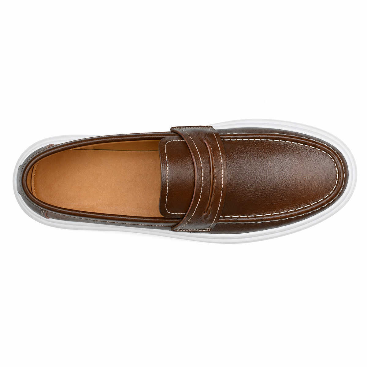 Mocassin Homme Surpiqûres Blanches