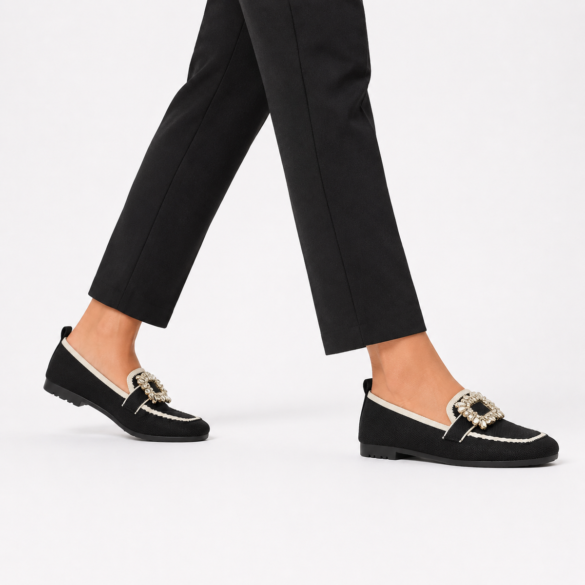 Mocassin Femme Toile Boucle Bijou