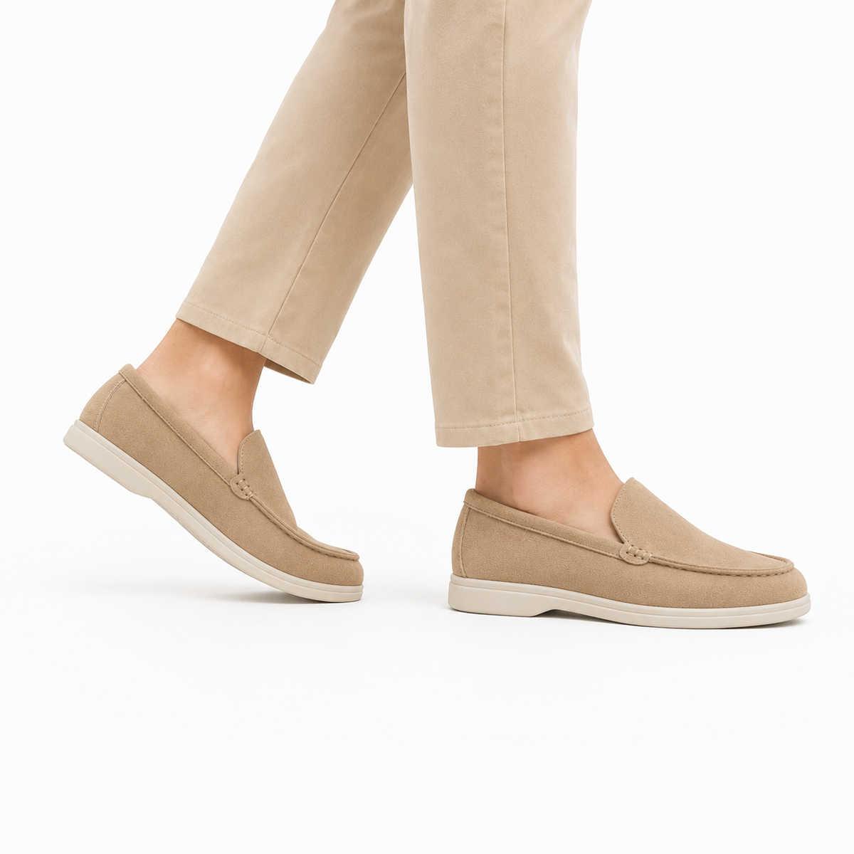 Mocassin Homme Suédine Empeigne Lisse