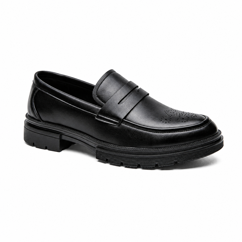 Mocassin Homme Cuir Verni à Bride
