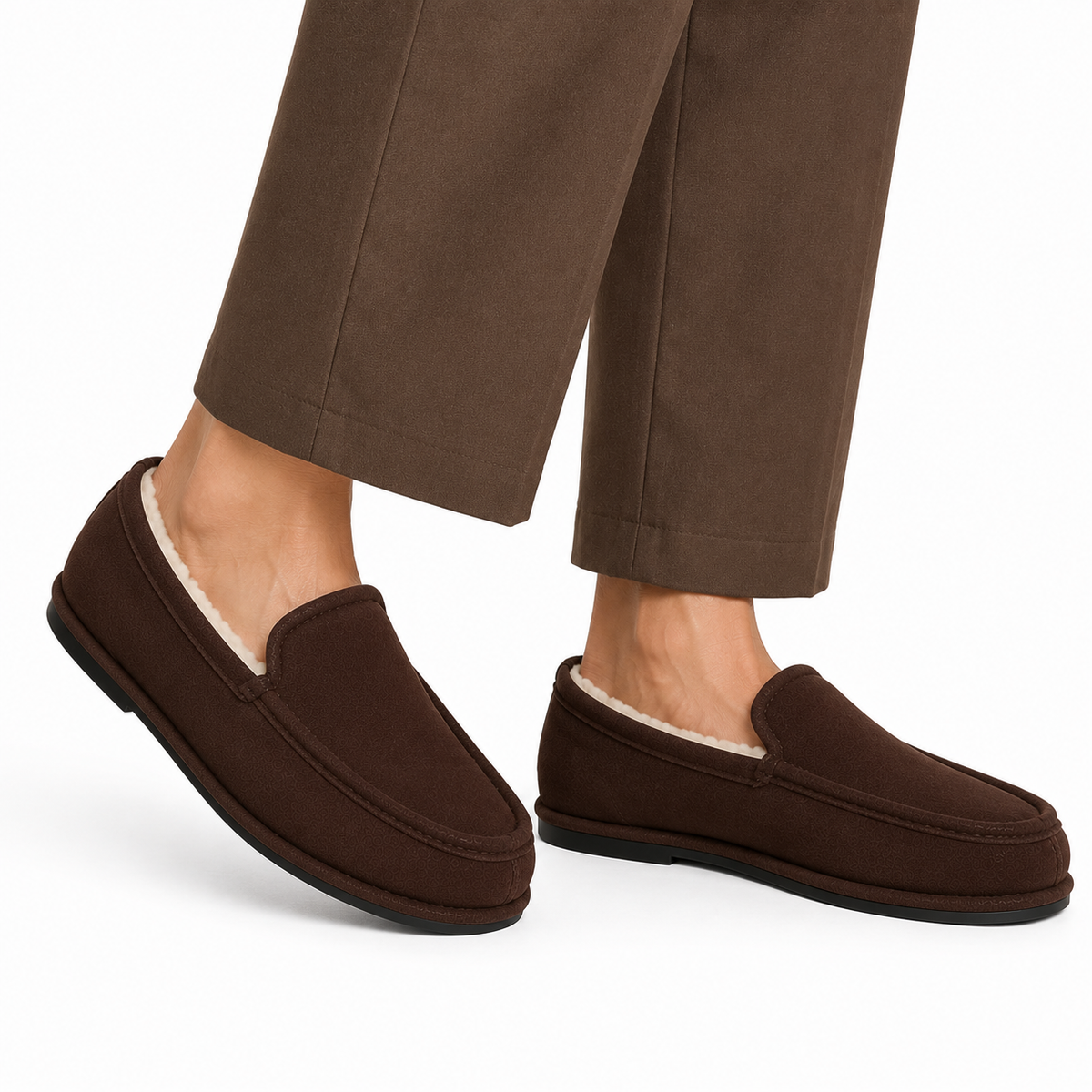 Mocassin Femme Daim Doublé Peluche