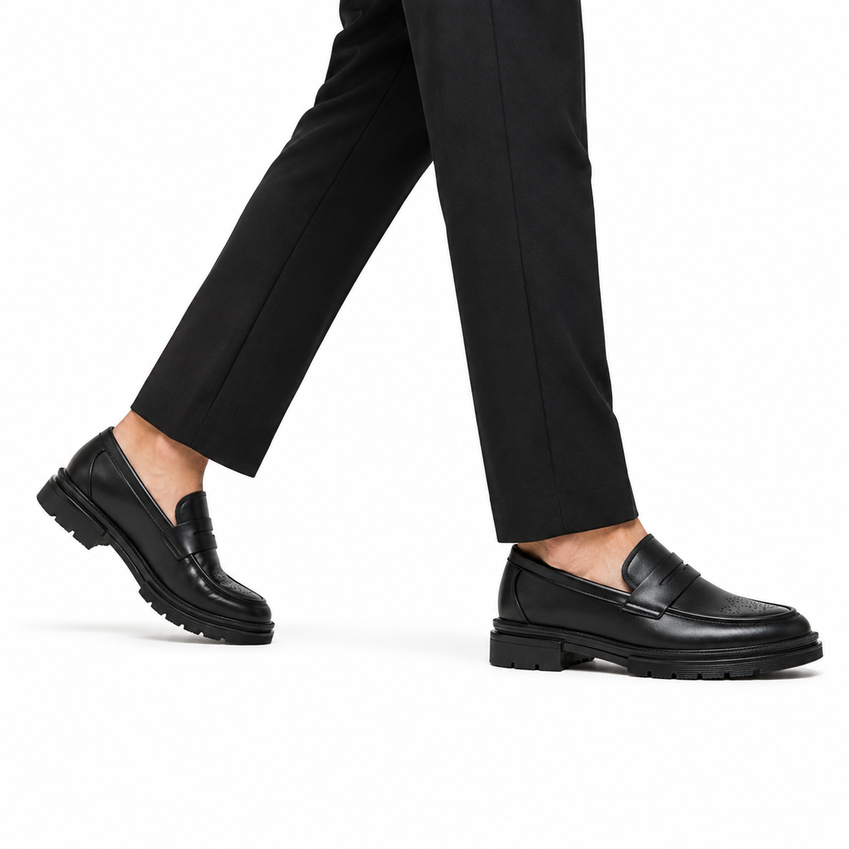 Mocassin Homme Cuir Verni à Bride