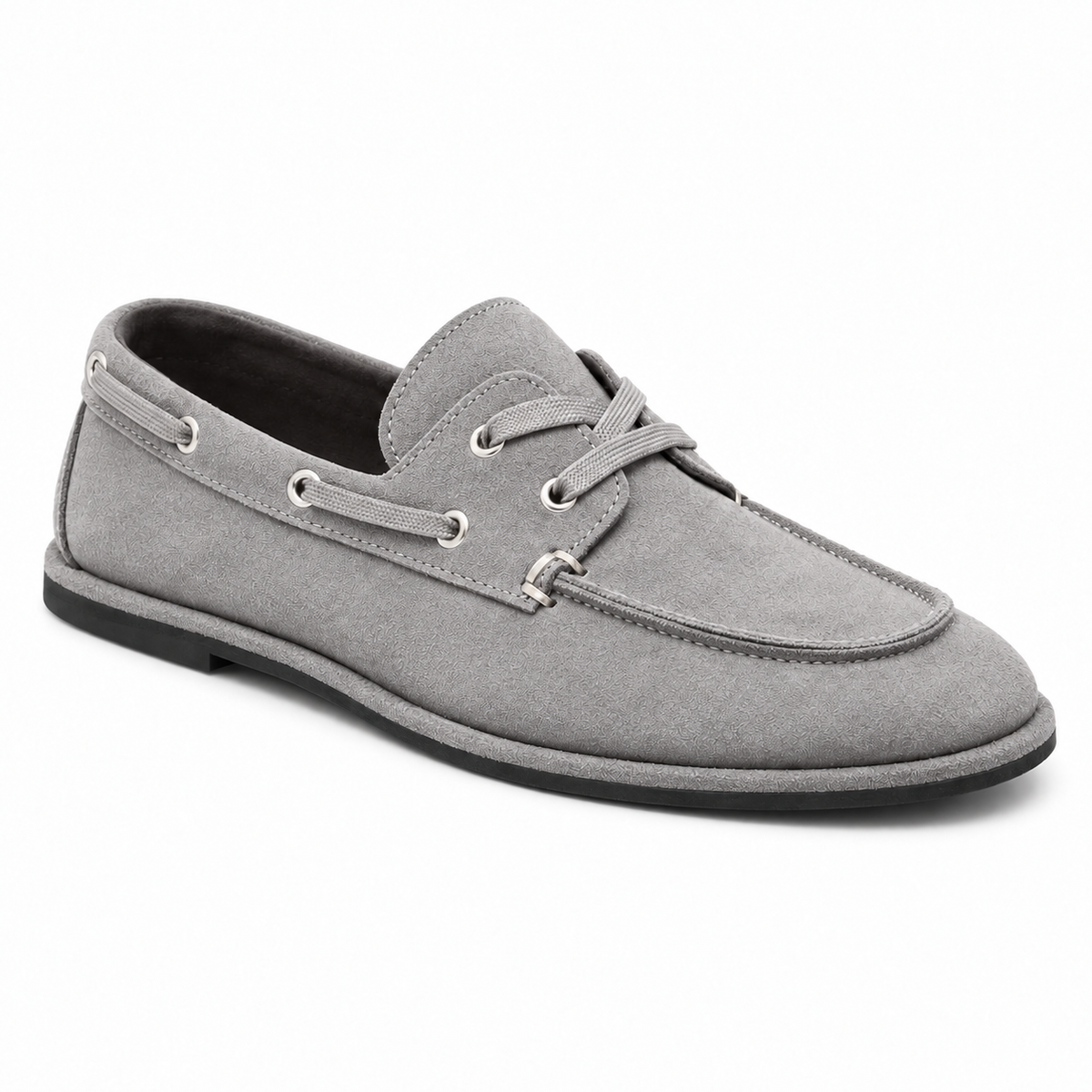 Mocassin Femme Bateau en Daim à Lacet