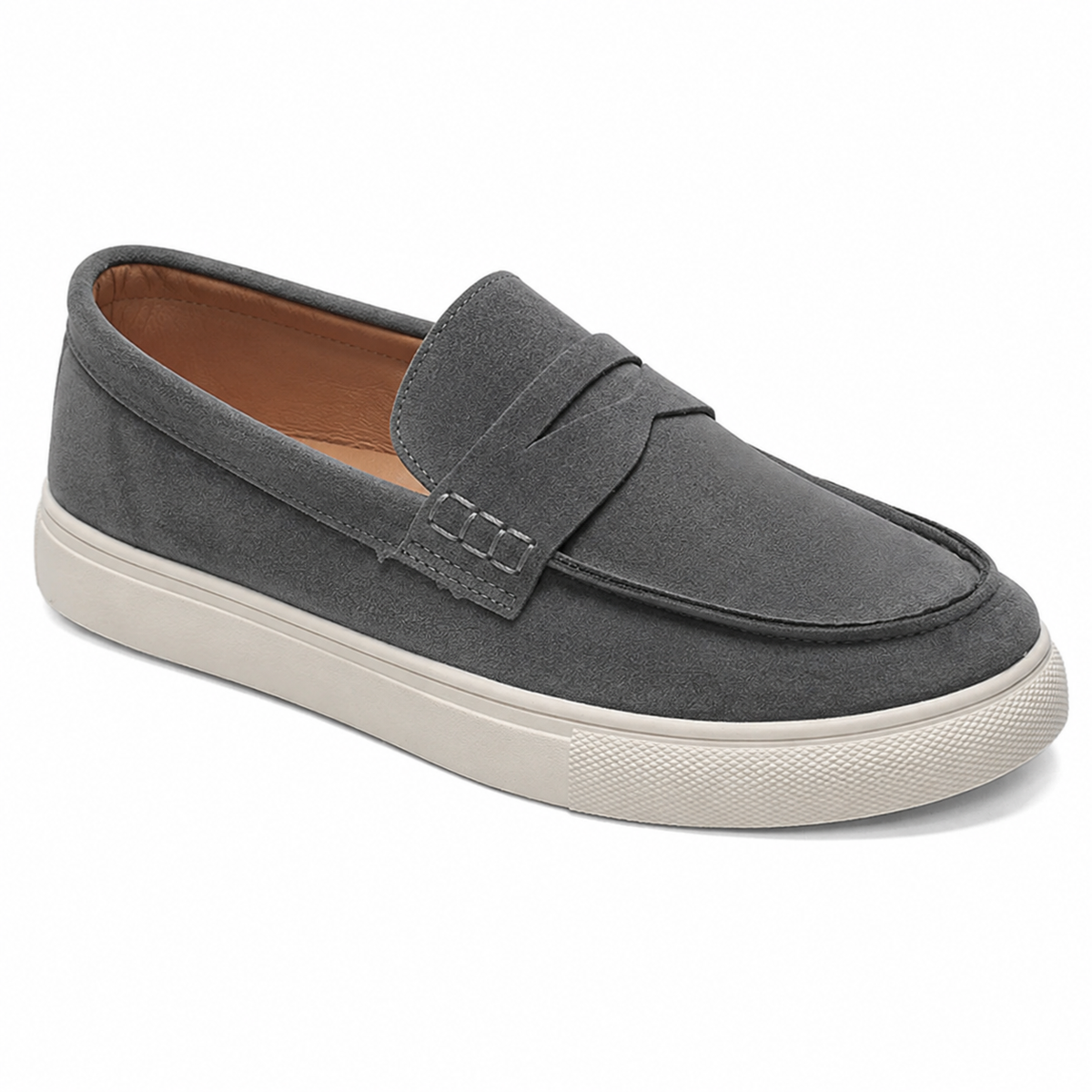 Mocassin Homme Daim Véritable Semelle Basket