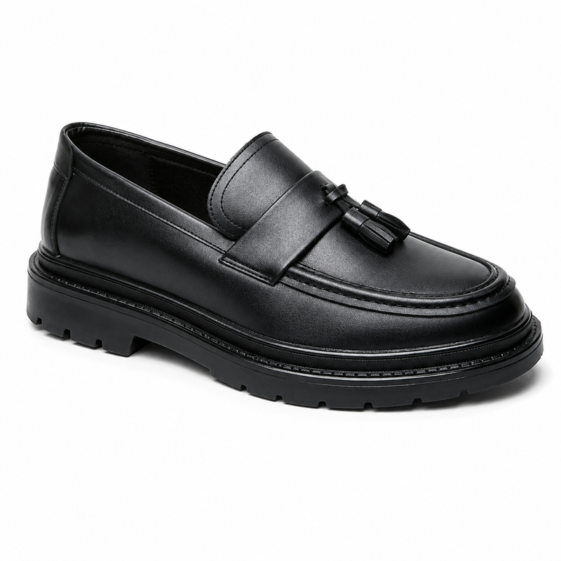 Mocassin Homme Pampilles Noir Mat