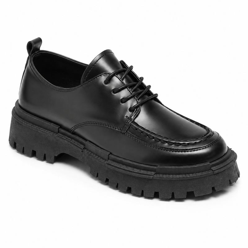 Mocassin Homme à Lacets Semelle Crantée