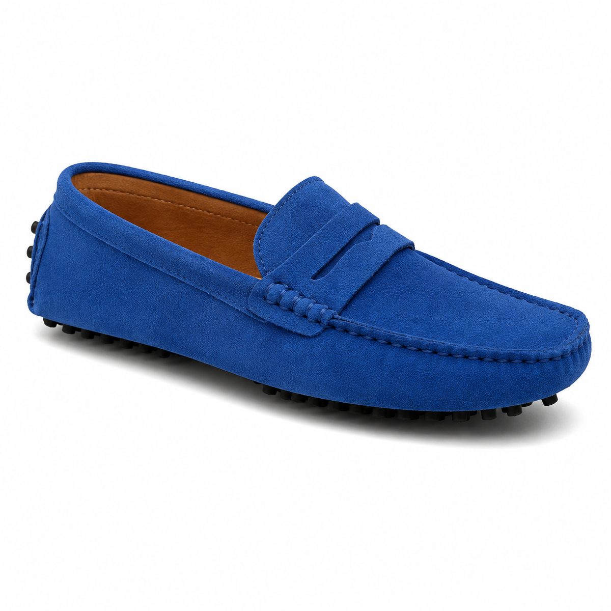 Mocassin Homme Daim Véritable à Bride