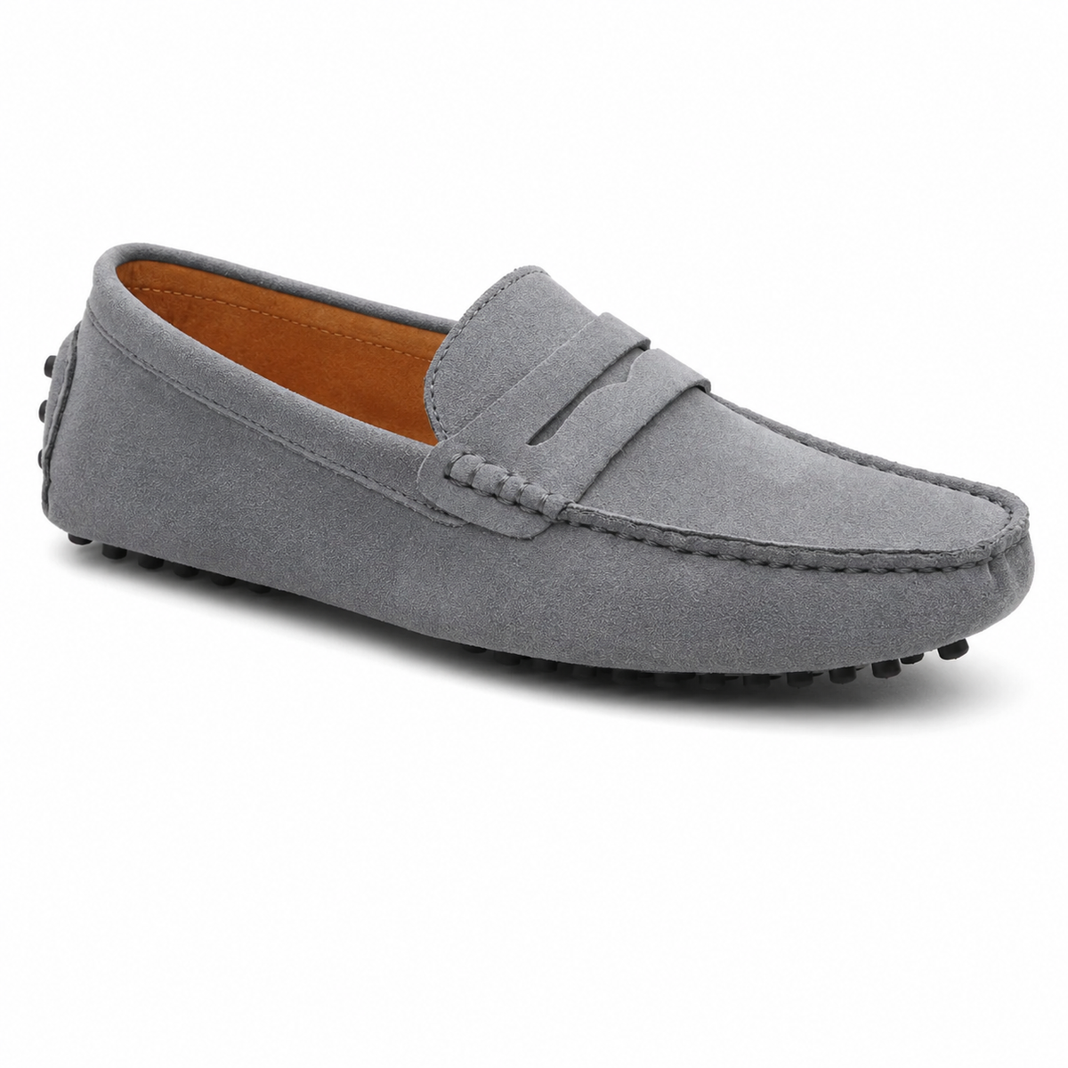 Mocassin Homme Daim Véritable à Bride