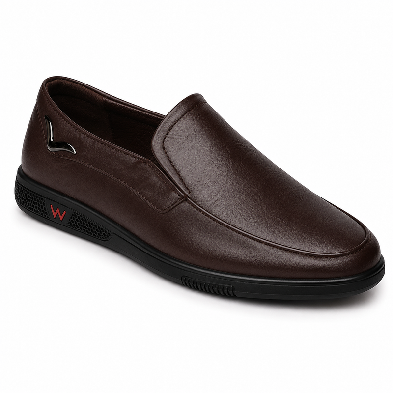 Mocassin Homme Cuir Véritable à Enfiler