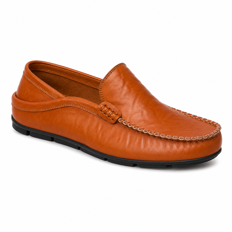 Mocassin Homme Cuir de Vachette Souple