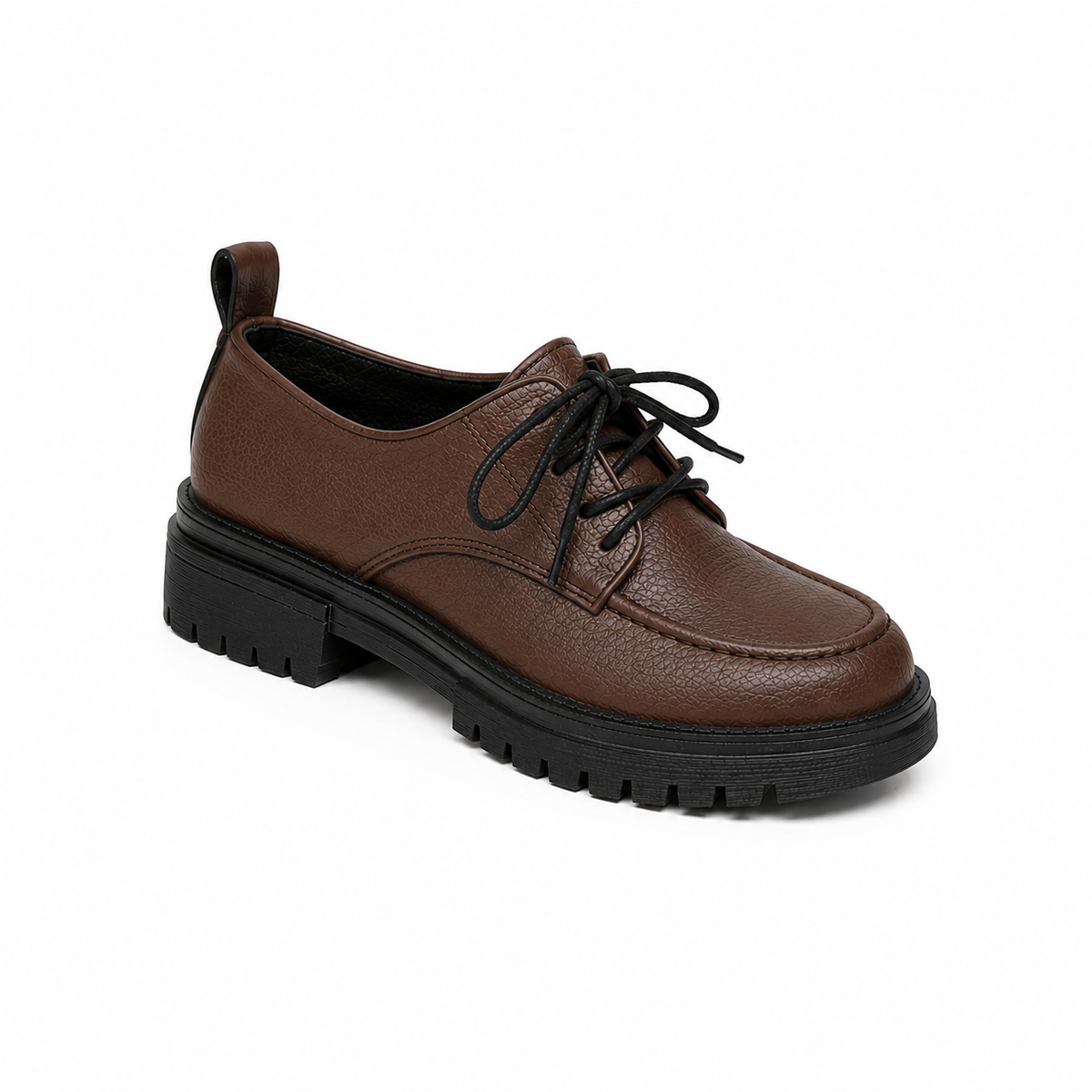 Mocassin Femme à Lacets Semelle Crantée