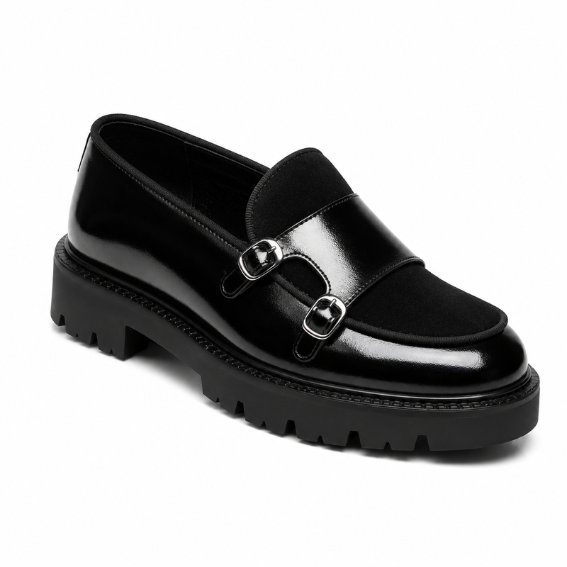 Mocassin Homme Double Boucle Semelle Crantée