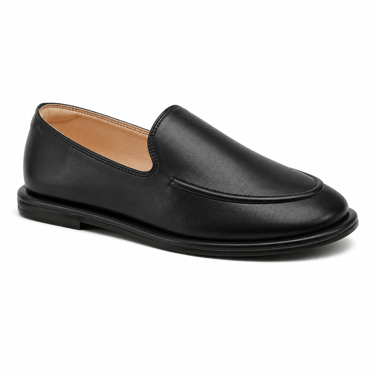 Mocassin Femme Cuir Mat Ligne Épurée