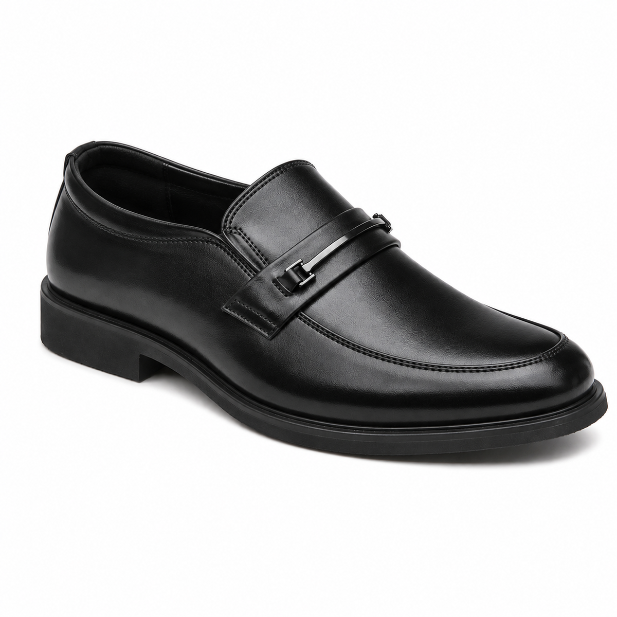 Mocassin Homme Cuir à Barrette Métallique