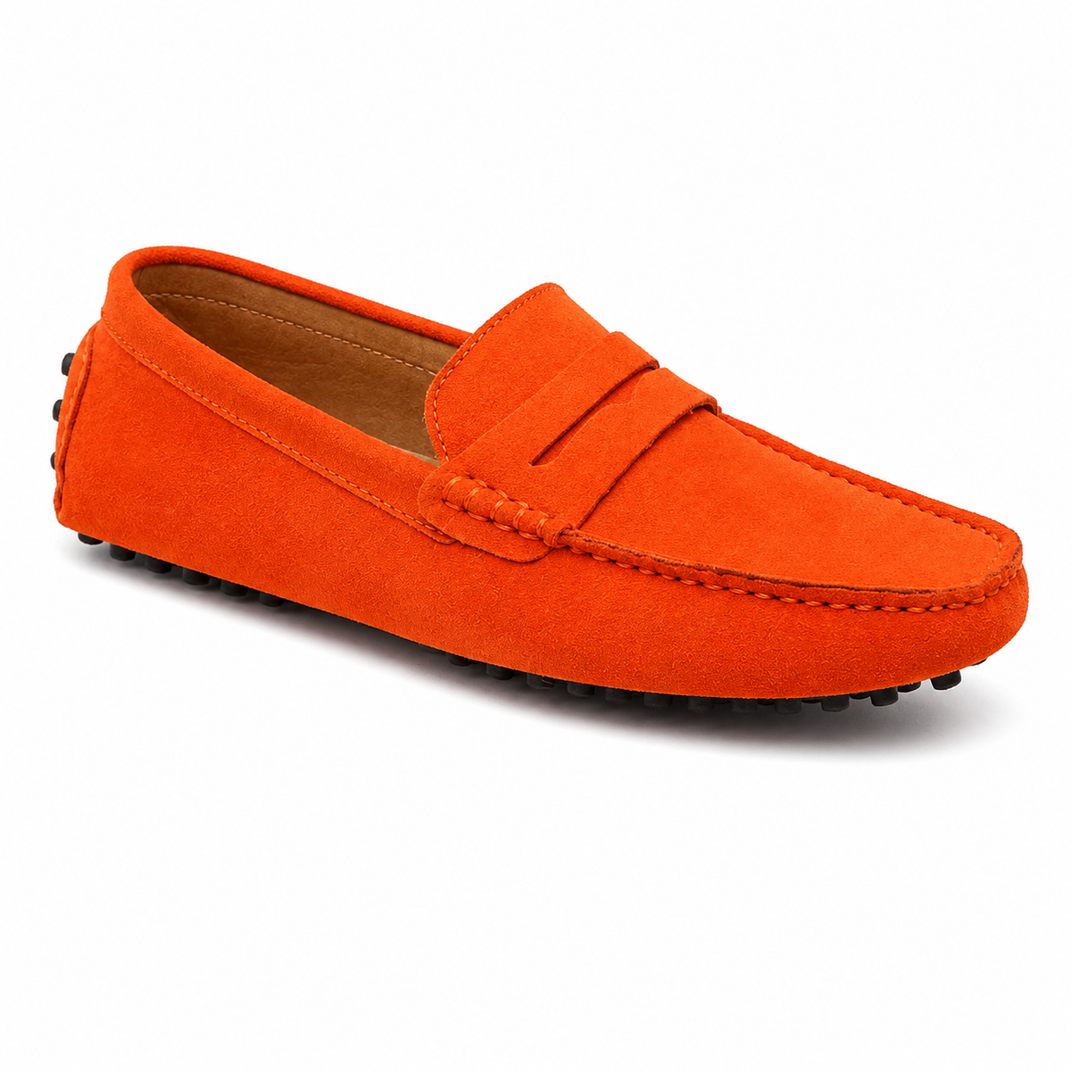 Mocassin Homme Daim Véritable à Bride