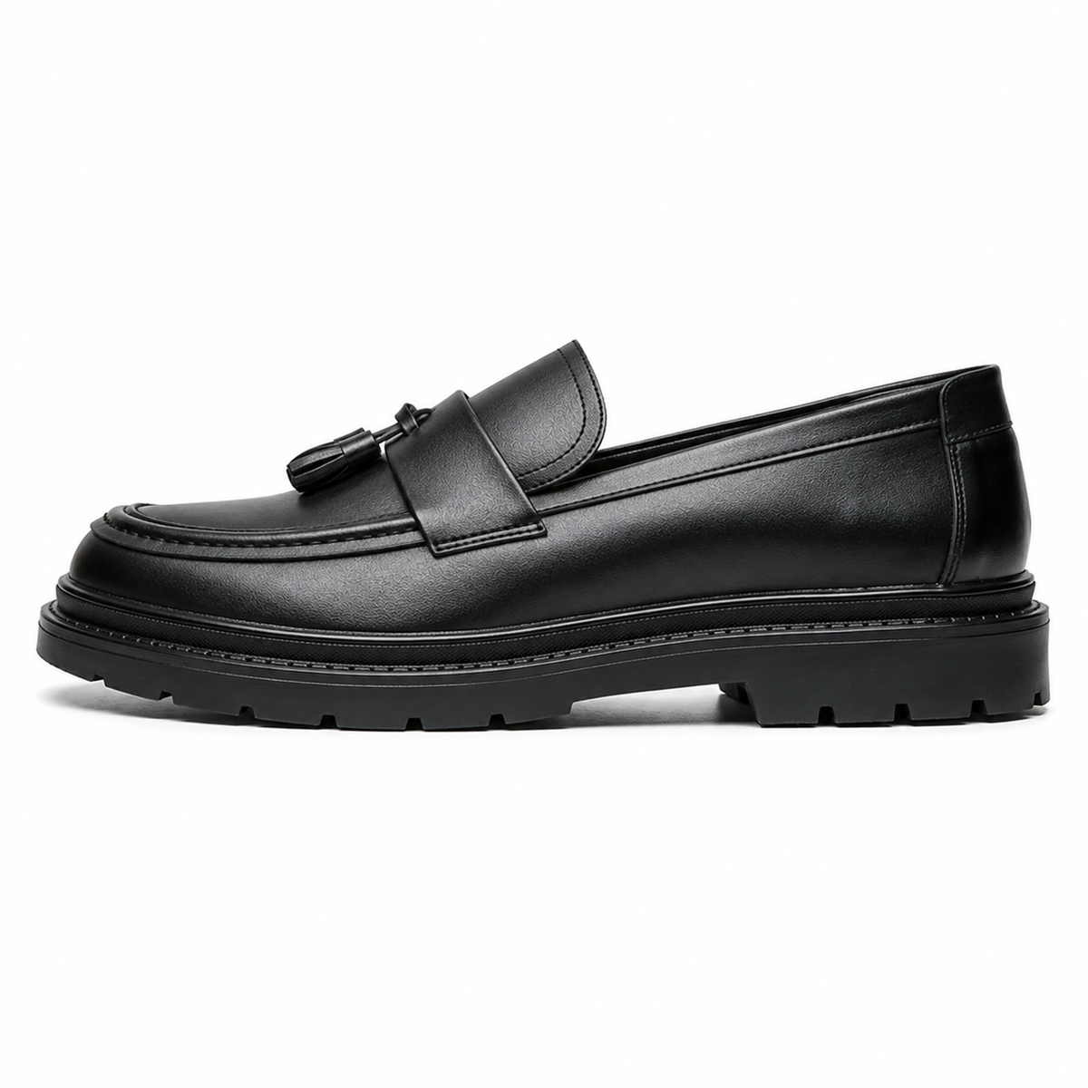 Mocassin Homme Pampilles Noir Mat