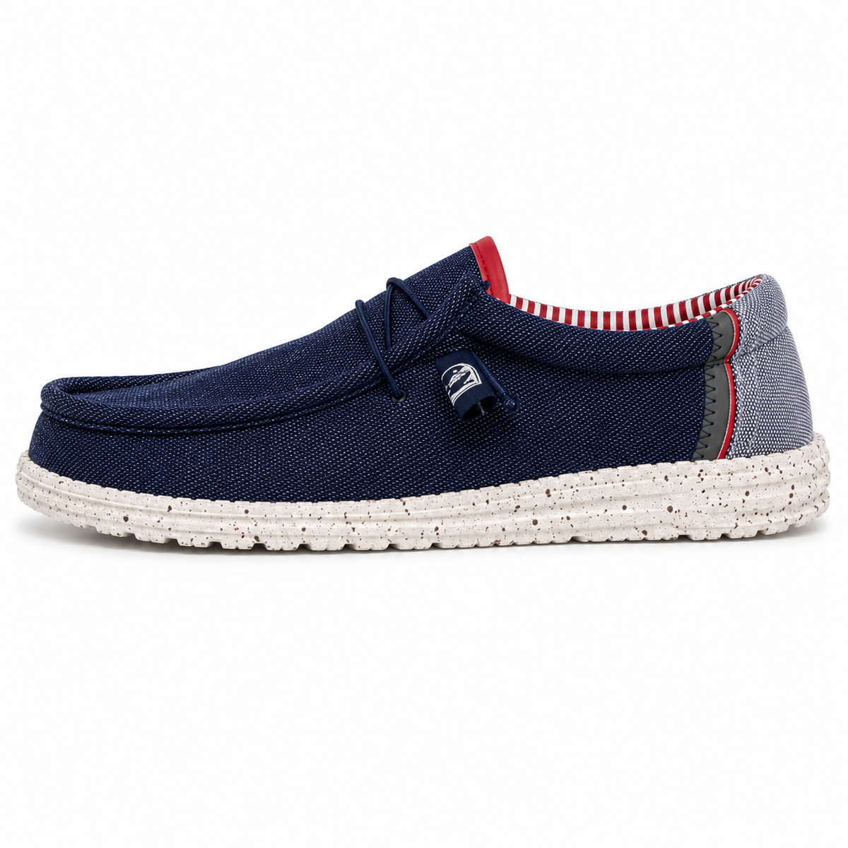 Mocassin Homme Toile Lacet Élastique
