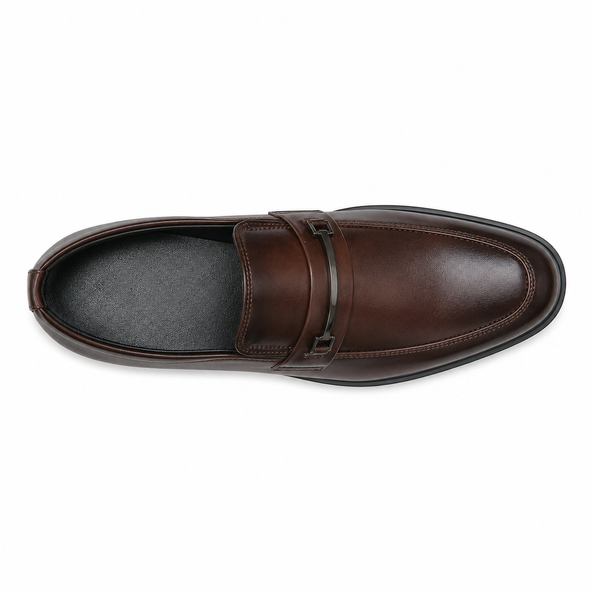 Mocassin Homme Cuir à Barrette Métallique
