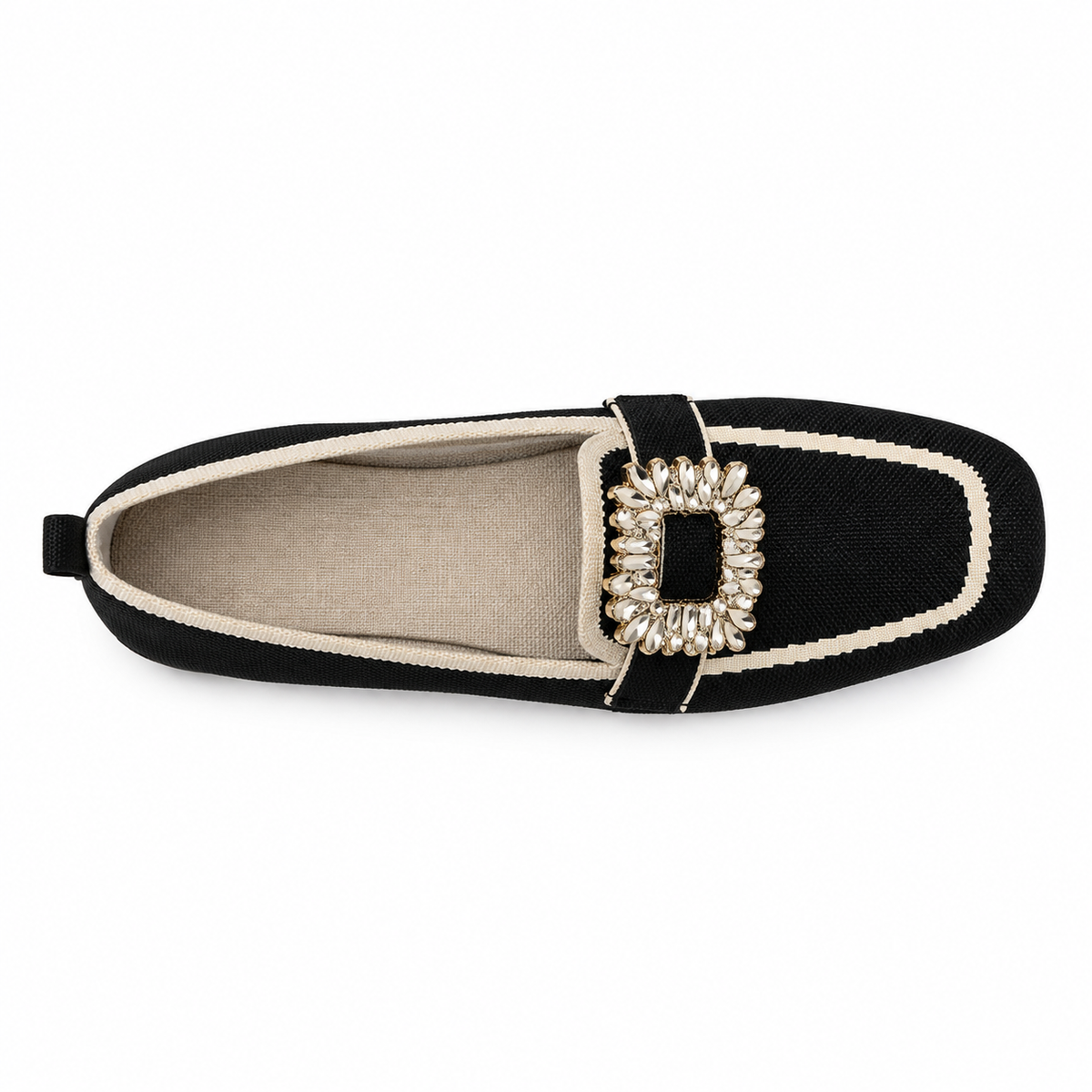 Mocassin Femme Toile Boucle Bijou