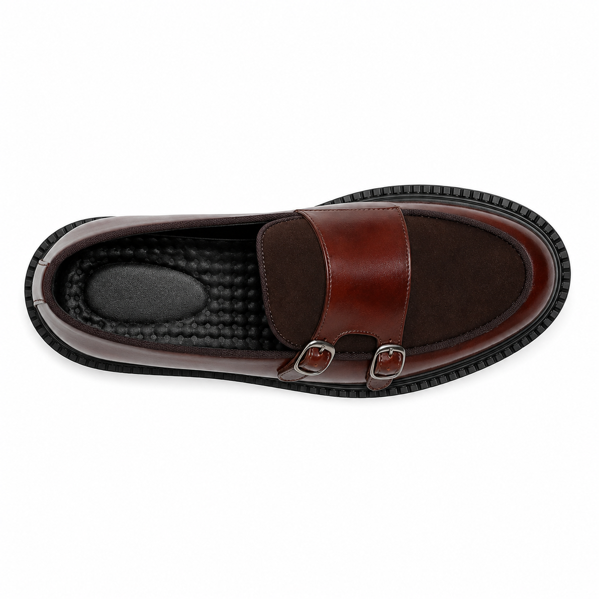 Mocassin Homme Double Boucle Semelle Crantée