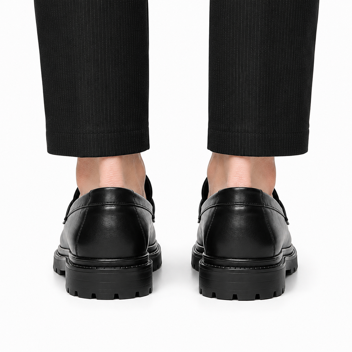Mocassin Homme Pampilles Noir Mat