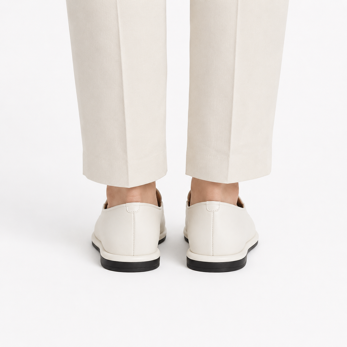 Mocassin Femme Cuir Mat Ligne Épurée