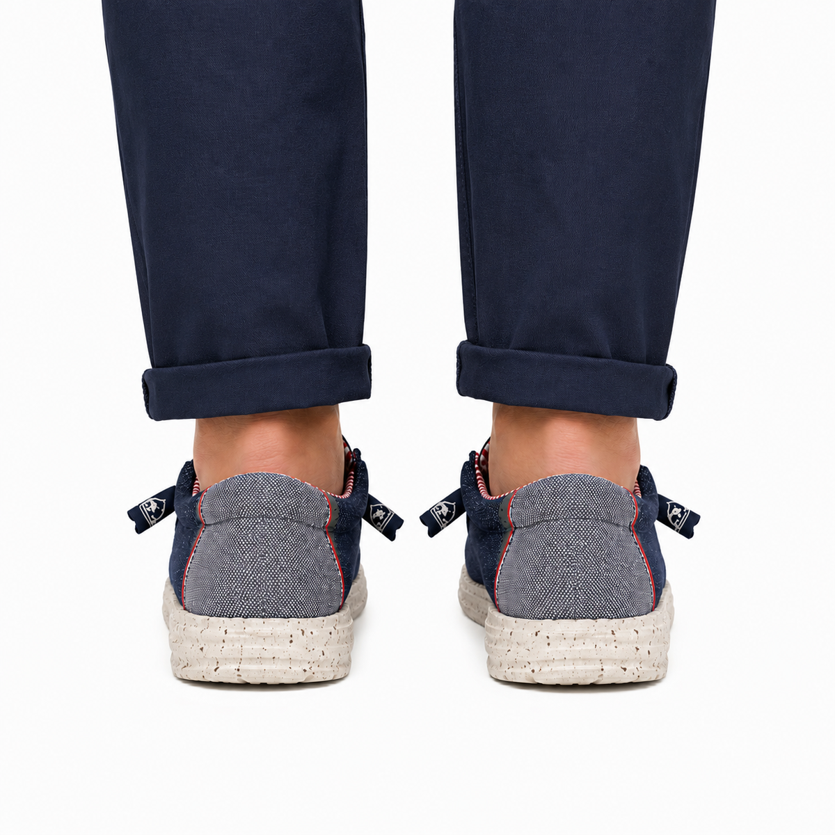 Mocassin Homme Toile Lacet Élastique