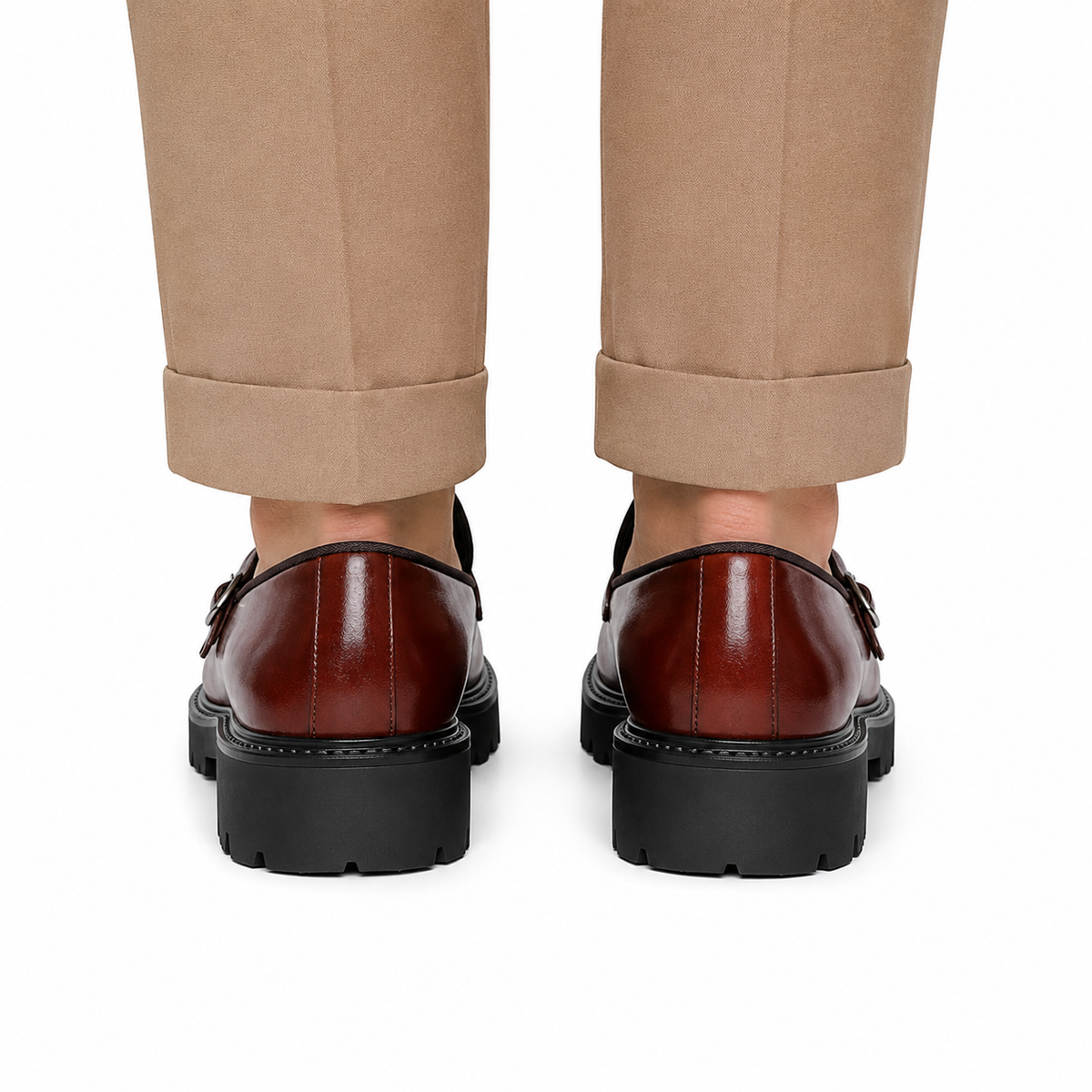 Mocassin Homme Double Boucle Semelle Crantée