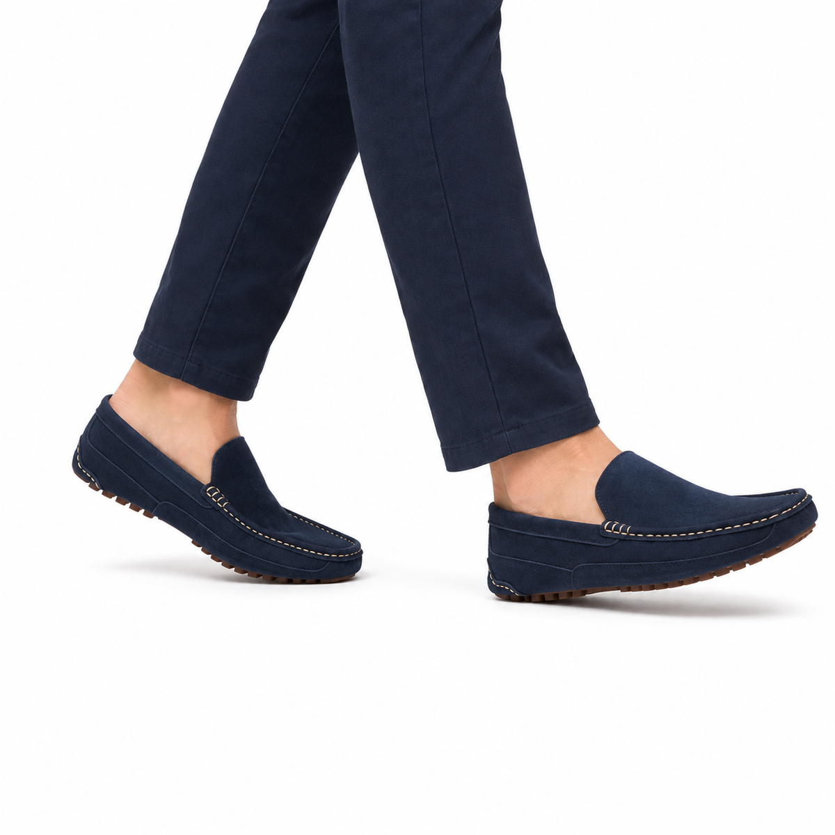 Mocassin Homme Aspect Daim Semelle à Picots
