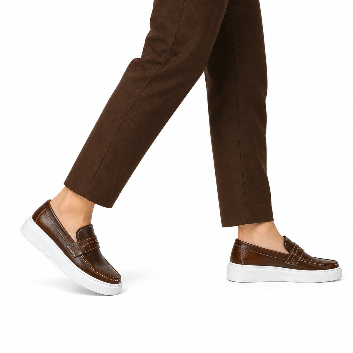 Mocassin Homme Surpiqûres Blanches