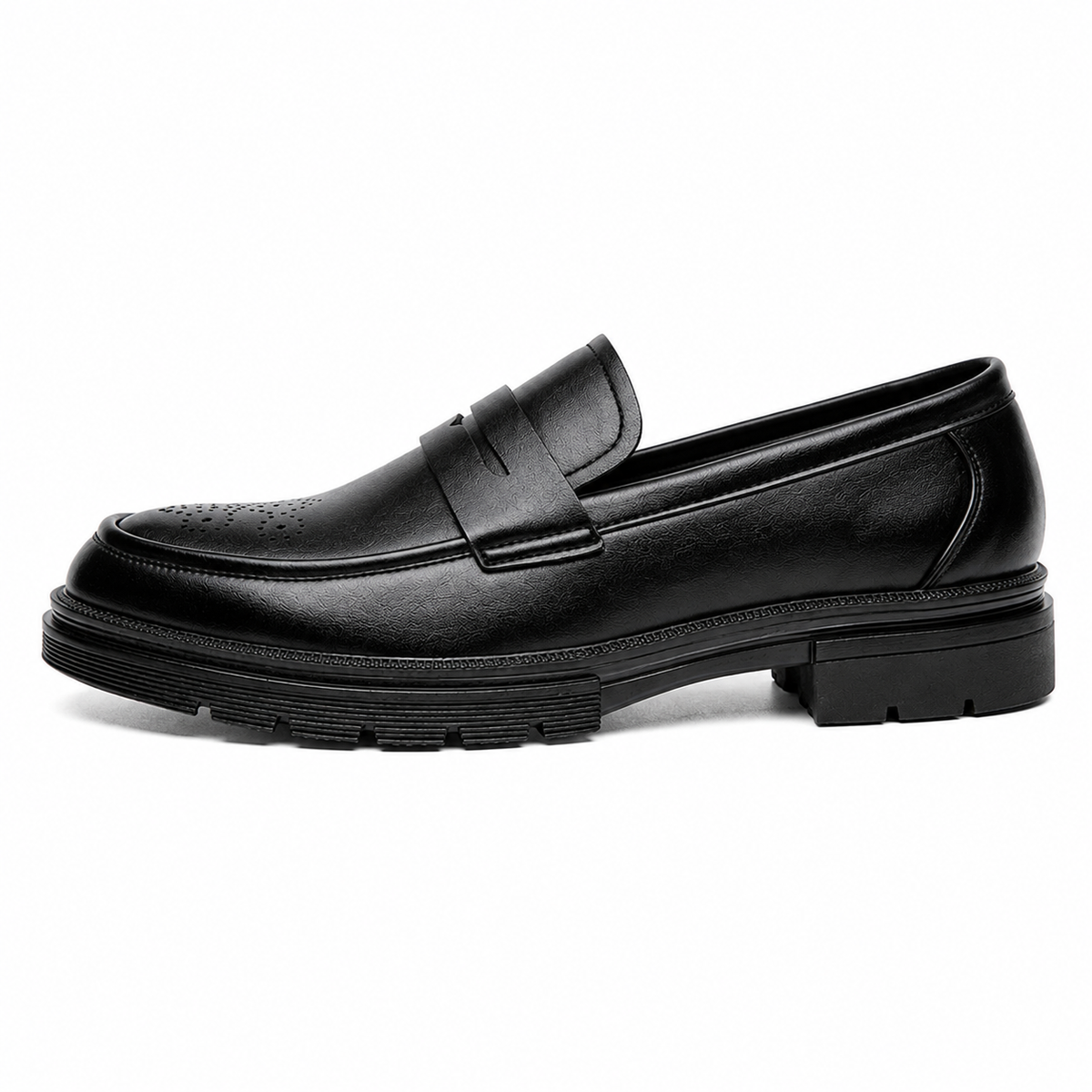 Mocassin Homme Cuir Verni à Bride